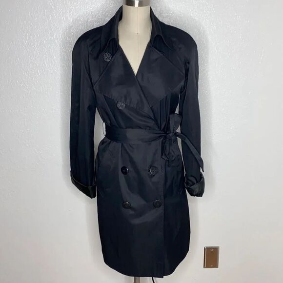 Elie Tahari Jackets & Blazers - Elie Tahari black trench coat blazer M